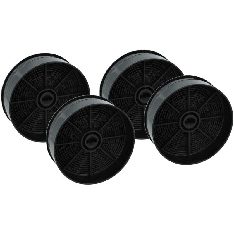 vhbw 4x Activated Carbon Filter compatible with Faber ILMA X A120, ILMA X A60, ILMA X A90, ILMA X/A/90 Extractor Hood - 12.4 cm