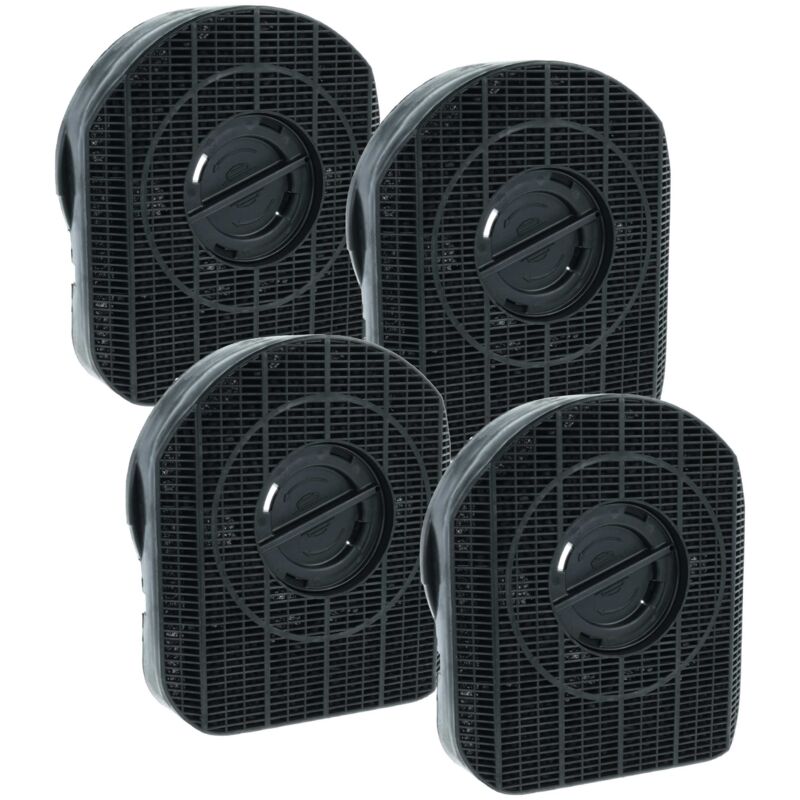 4x Activated Carbon Filter compatible with Hotpoint HL90X Extractor Hood - Vhbw
