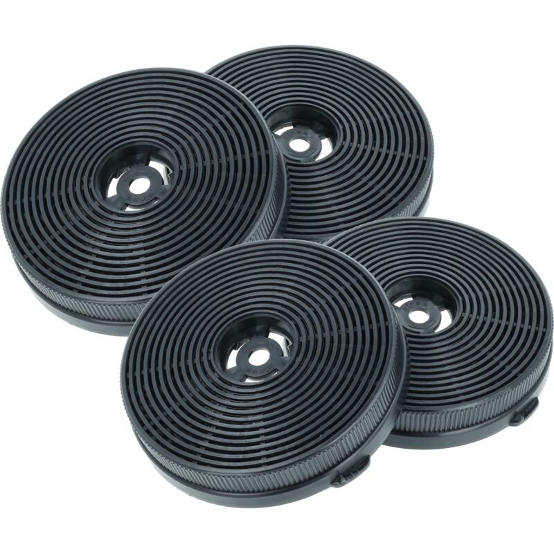 vhbw 4x Activated Carbon Filter compatible with Klarstein Zola Extractor Hood - 13.3 cm