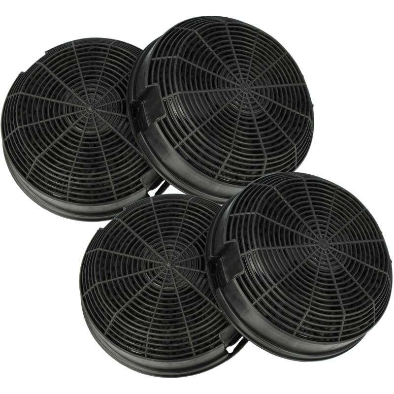 4x Activated Carbon Filter compatible with Laden hch 900 wh, hch 660 ix, hch 900 ix, hch 600 ix, hch 600 wh Extractor Hood - 15.3 cm - Vhbw
