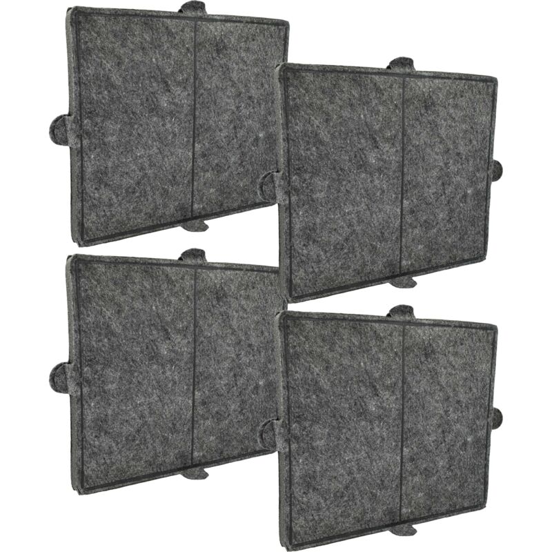 4x Activated Carbon Filter compatible with Miele da 403, da 400, da 402, da 399-7, da 399-7 ext, da 399-5, da 399-6, da 399 Extractor Hood - Vhbw