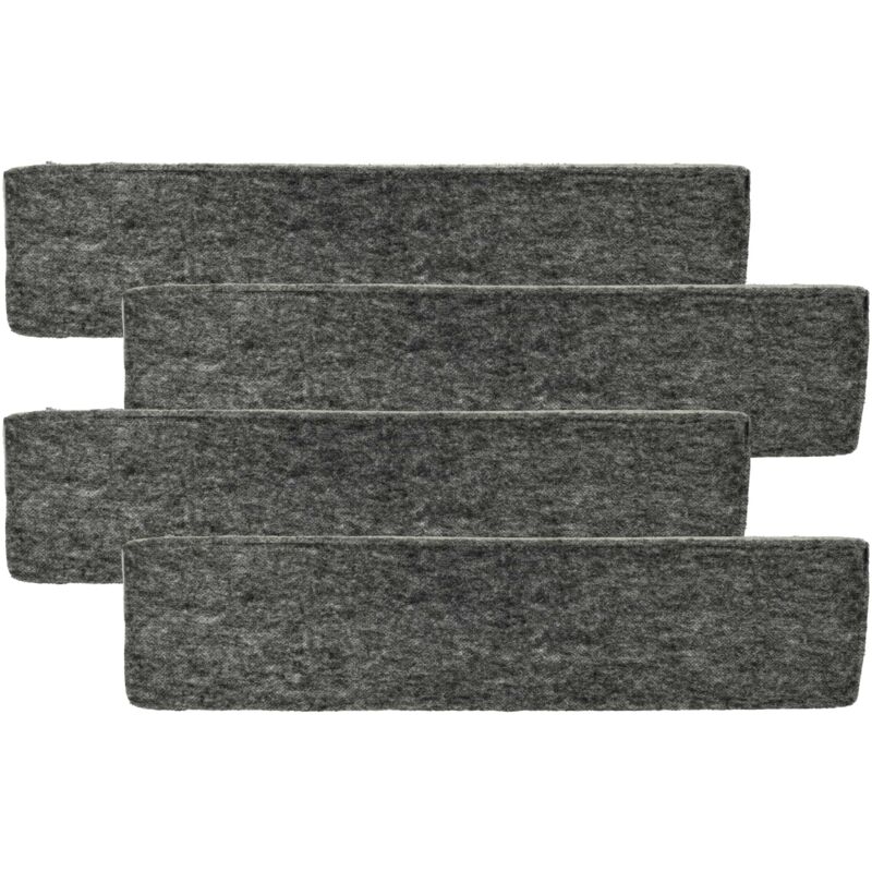 4x Activated Carbon Filter compatible with Miele da 6708 d / edst, da 6700 d / obsw, da 6708 d / brws Extractor Hood - 42.5 x 9.7 x 1.9 cm - Vhbw