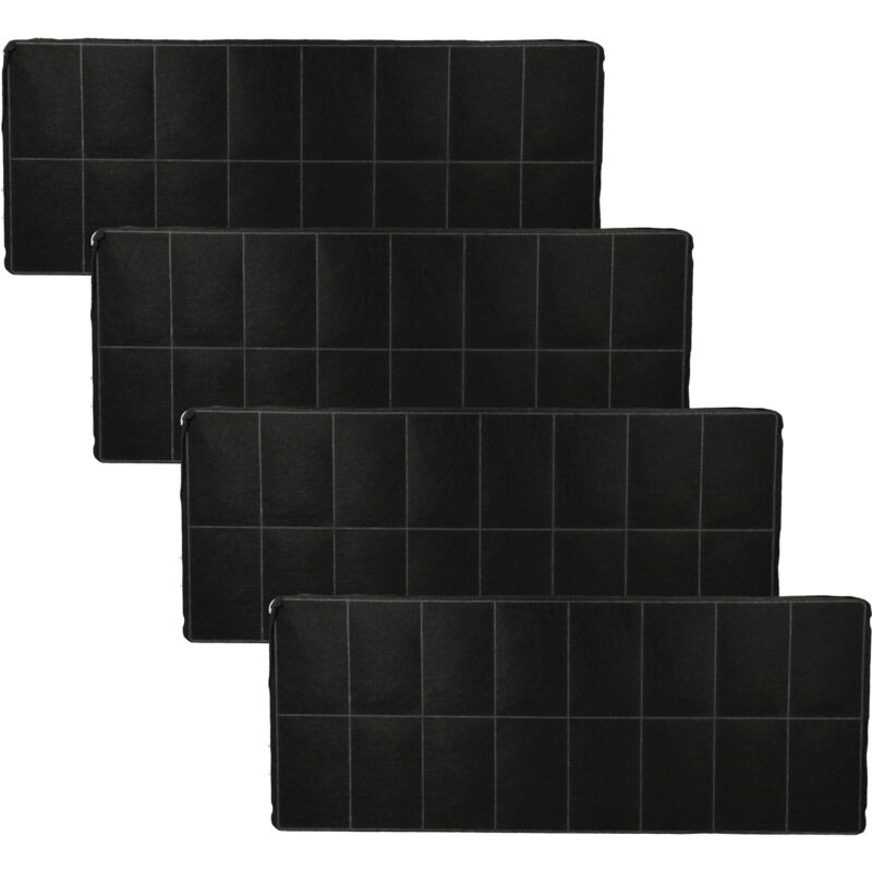 4x Activated Carbon Filter compatible with Neff D4618X0GB/02, D4618X0GB/03, D4618X0/06, D4618X0GB/01 Extractor Hood - 42 x 16.8 x 3.1 cm - Vhbw