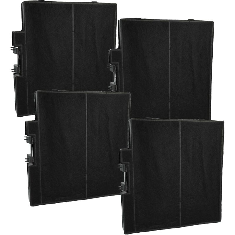 4x Activated Carbon Filter compatible with Neff D94ABC0N0B/02, D94ABE1N0, D92QBC0N0B/01, D94ABC0N0B/01, D94ABE1N0/01 Extractor Hood - Vhbw