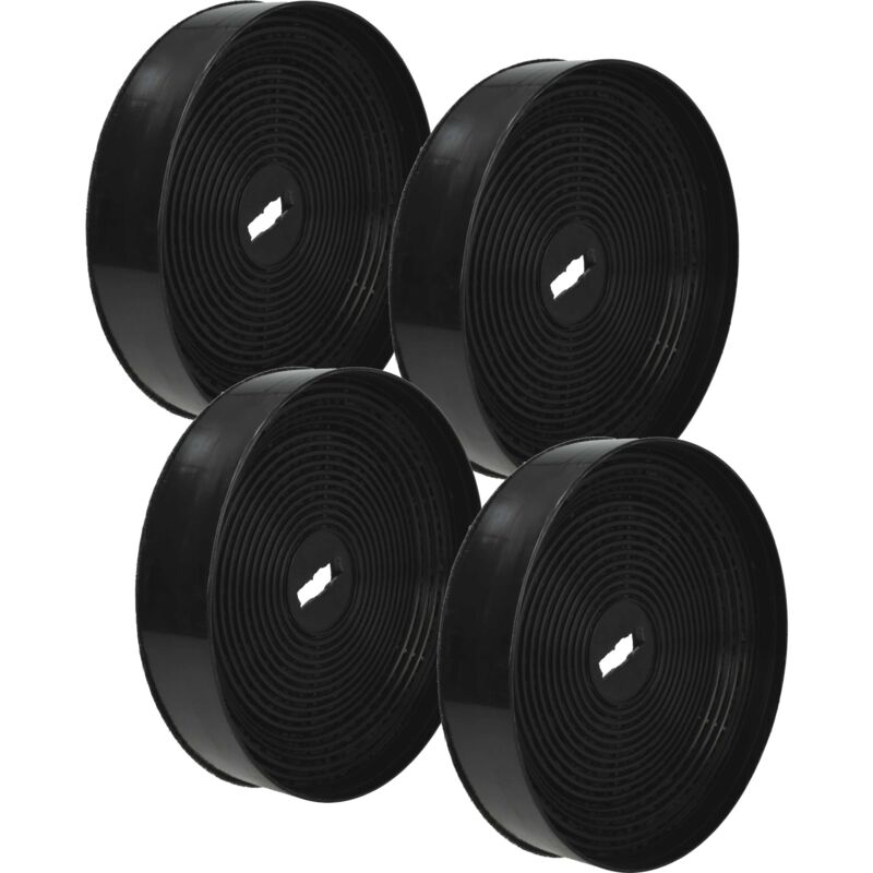 4x Activated Carbon Filter compatible with Oranier Triton, Vela, Turbo, Vivio 60 s, Vertical, Vivio 75 s, Vivio 60 w Extractor Hood - 17.05 cm - Vhbw