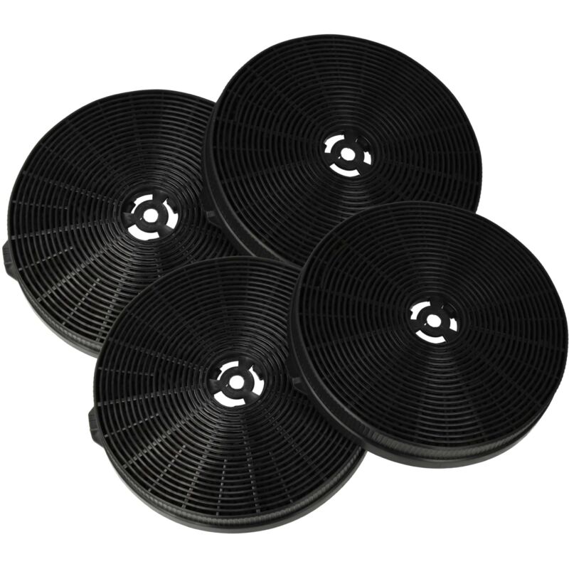 4x Activated Carbon Filter compatible with Respekta ch 11090 ixc Extractor Hood - 17.5 cm - Vhbw