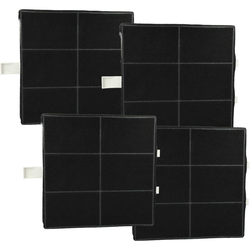 vhbw 4x Activated Carbon Filter compatible with Siemens LC48955, LC56650, LC56750, LC56950, LC56970, LC57750 Extractor Hood - 22.2 x 22.2 x 2.4 cm