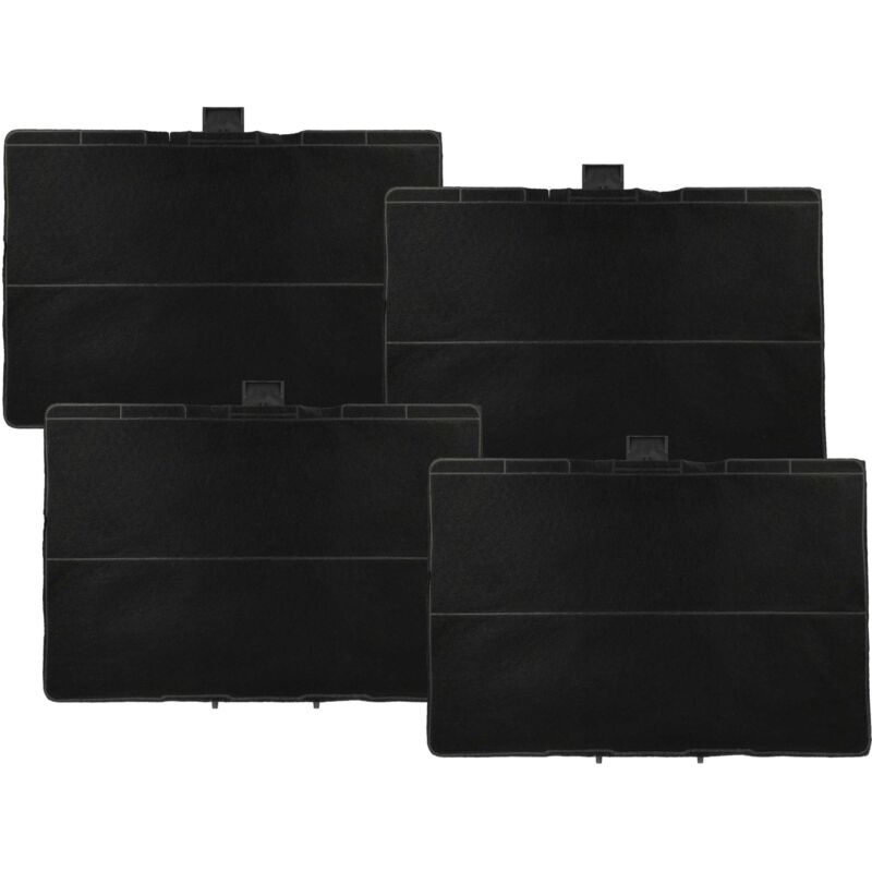 4x Activated Carbon Filter compatible with Siemens LC97BE532/03, LC97BE532/04, LC97BF532/01 Extractor Hood - 31.5 x 21.5 x 2.3 cm - Vhbw