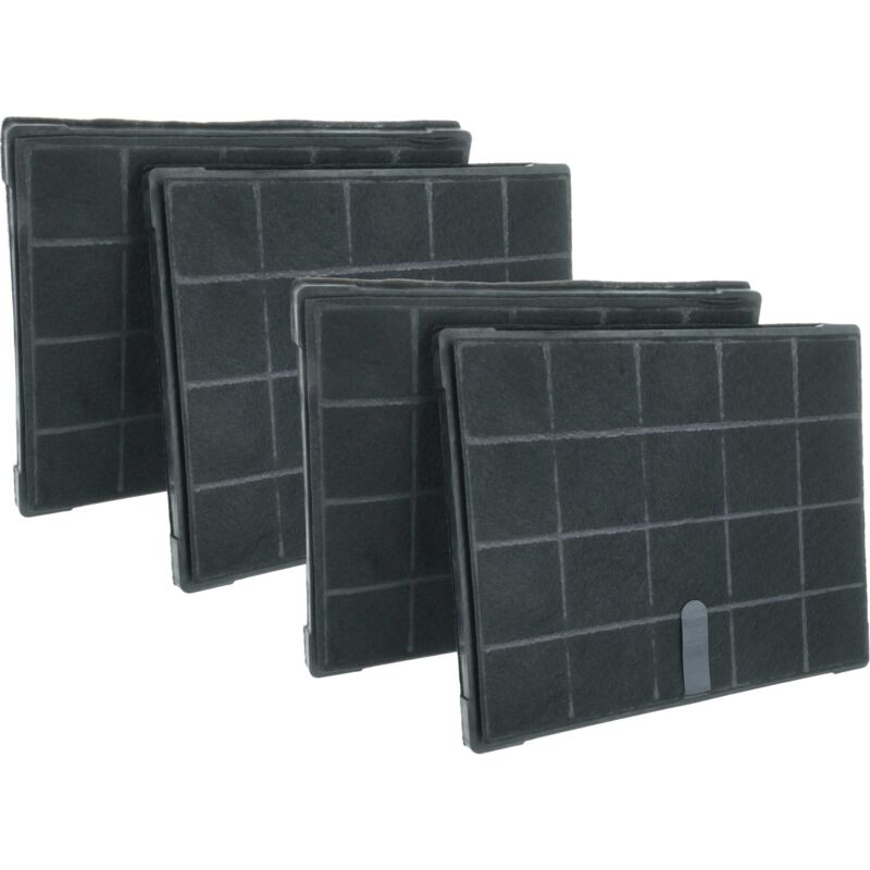 vhbw 4x Activated Carbon Filter compatible with Whirlpool 857661530200, 857661430190, 859960030210, 859960030190, 857661630210 Extractor Hood