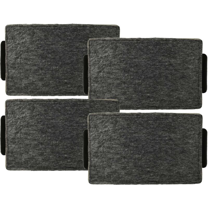 4x Activated Carbon Filter Replacement for Miele FWKM-1423 for Extractor Hood - 23.7 x 14.6 x 1.9 cm - Vhbw