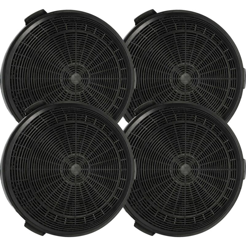4x Activated Carbon Filter Replacement for RH11B00700L for Extractor Hood - 18.85 cm - Vhbw