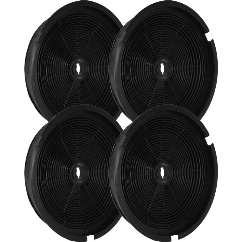 vhbw 4x Activated Carbon Filter Replacement for WPro CHF180, D180, 484000008647 for Extractor Hood - 19 cm