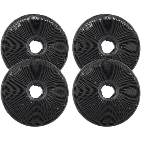 vhbw 4x Aktivkohlefilter Ersatz für Juno Zanker Zanussi 902979877, 50294785006, 5029478500/6, 90297987/7 für Dunstabzugshaube