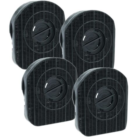 vhbw 4x Aktivkohlefilter kompatibel mit Bauknecht DLHI5660, DKLS3790, DKLC3710, DKEL3790 Dunstabzugshaube