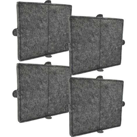 vhbw 4x Aktivkohlefilter kompatibel mit Miele DA 419-6, DA 419-7, DA 419-4, DA 420-6 C, DA 4208 D C, DA 420-4 U, DA 420-6 Dunstabzugshaube