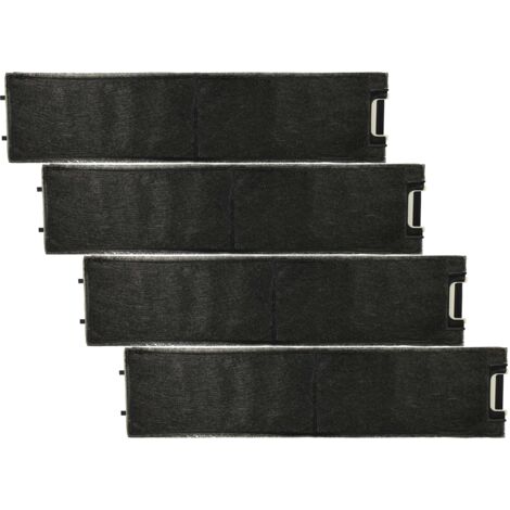 vhbw 4x Aktivkohlefilter kompatibel mit Miele MARINE MA1 DA3462, DA 3496-90, DA 3496 C Dunstabzugshaube - 49 x 11,3 x 2,8 cm