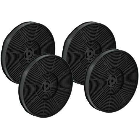 vhbw 4x Aktivkohlefilter kompatibel mit PKM YUNA S5-80BBEX Dunstabzugshaube - 17,5 cm