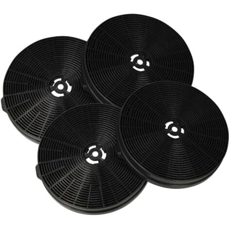 vhbw 4x Aktivkohlefilter kompatibel mit Respekta CH 24060 SAM Dunstabzugshaube - 17,5 cm