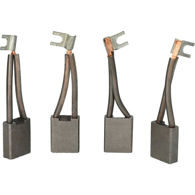 4x balais de charbon 25 x 19,8 x 7,9 mm compatible avec Fenwick & peg 8000378 véhicule utilitaire - Vhbw