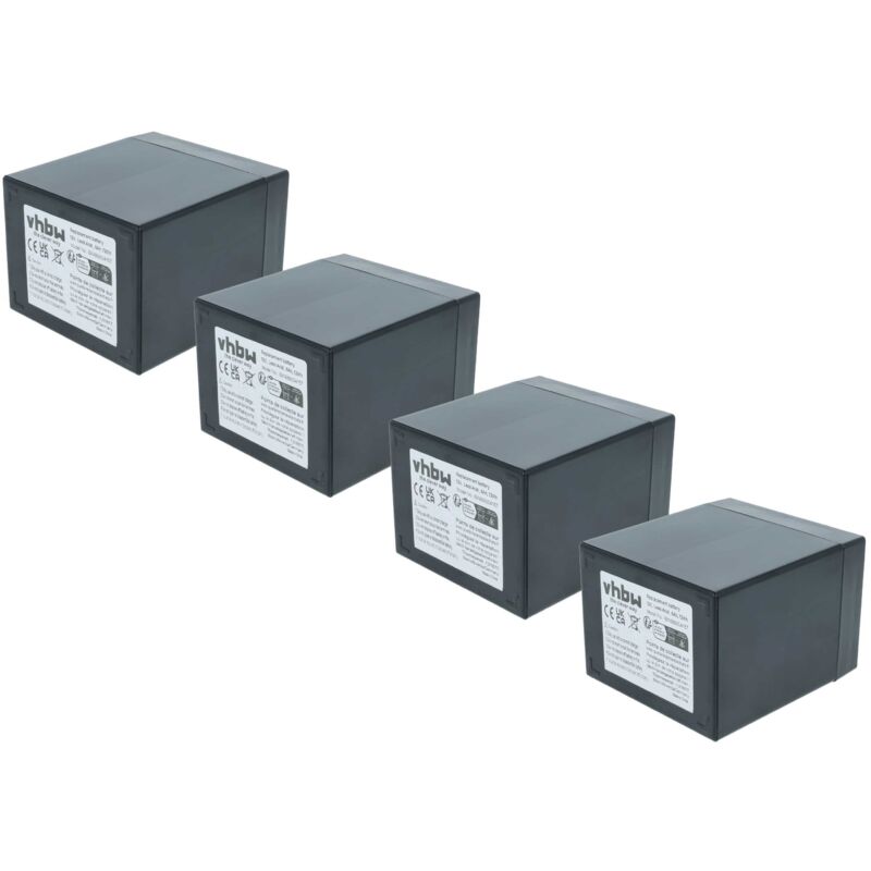 vhbw 4x Batterie de bord pour caravane, bateau, camping-car (6Ah, 12V, AGM), 10,8 x 9,1 x 7,2 cm