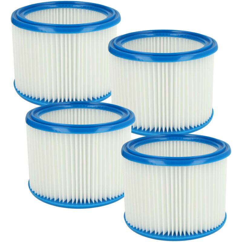 4x Cartridge Filter compatible with aeg AS300ELCP, AP300ELCP, AS500ELCP, AP250ECP, VX6-1-LR Vacuum Cleaner - Blue White - Vhbw
