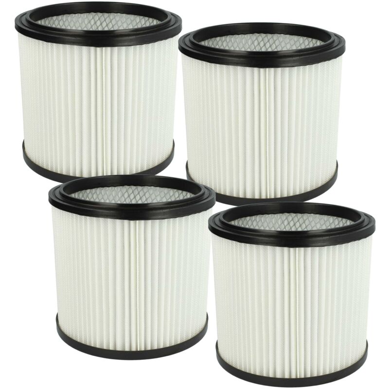 vhbw 4x Cartridge Filter compatible with AEG NT 1100 Vacuum Cleaner - Black White