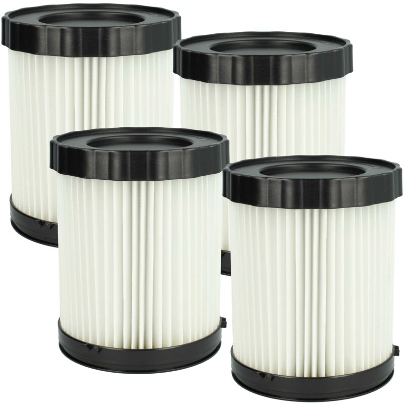 vhbw 4x Cartridge Filter compatible with Bosch 0 601 9C6 302, 3 601 JC6 300, 0 601 9C6 300, GAS 18V-10 L Vacuum Cleaner - White