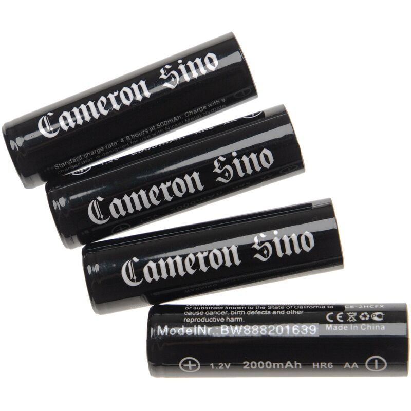 

4x Celdas batería AA Mignon, HR6 - 2000 mAh, 1,2 V, NiMH - Vhbw
