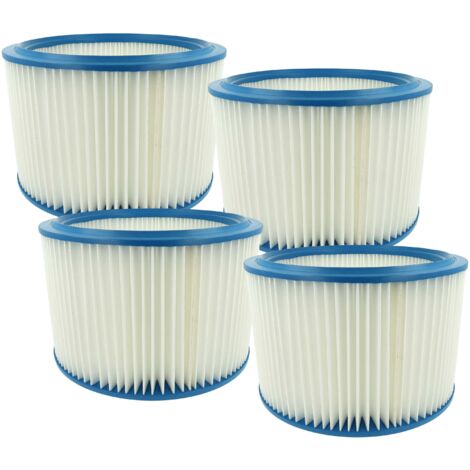 vhbw 4x elemento filtrante sostituisce Nilfisk 107400562 per aspiratore secco/umido