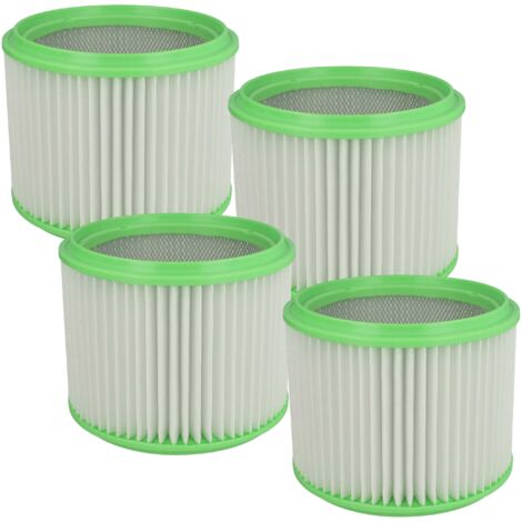 vhbw 4x Faltenfilter Ersatz für Makita 413525 für Staubsauger - Patronenfilter, Grün Weiß