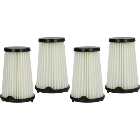 vhbw 4x Faltenfilter kompatibel mit AEG CX7-2-S360, QX8-1-45CR, QX8-1-45MB, QX8-1-45IB Staubsauger - Patronenfilter, Schwarz Weiß, Abwaschbar