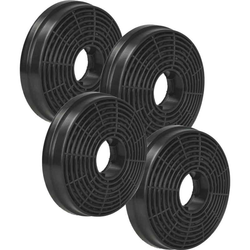 vhbw 4x Filter Activated Carbon Filter Replacement for Respekta MIZ0058, MIZ0058N for Extractor Fan