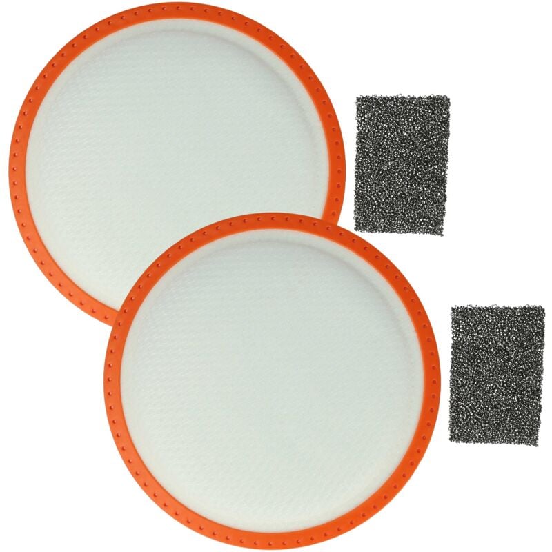 4x Filter compatible with Dirt Devil PowerCyclone M2828-0, M2828-0S, M2828-1, M2828-3S, M2828-2, M2828-3, M2828-4, M2828-5, M2828-6, M2828-7 - Vhbw