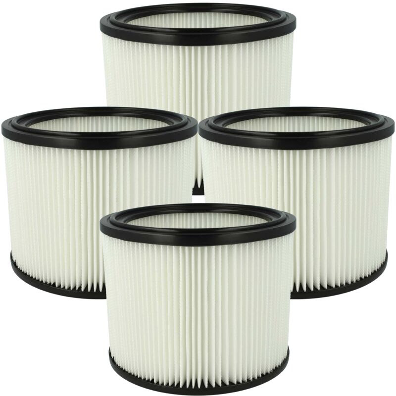 vhbw 4x Filter Element compatible with Gisowatt ASS 50, GSW 10 Wet/Dry Vacuum Cleaner