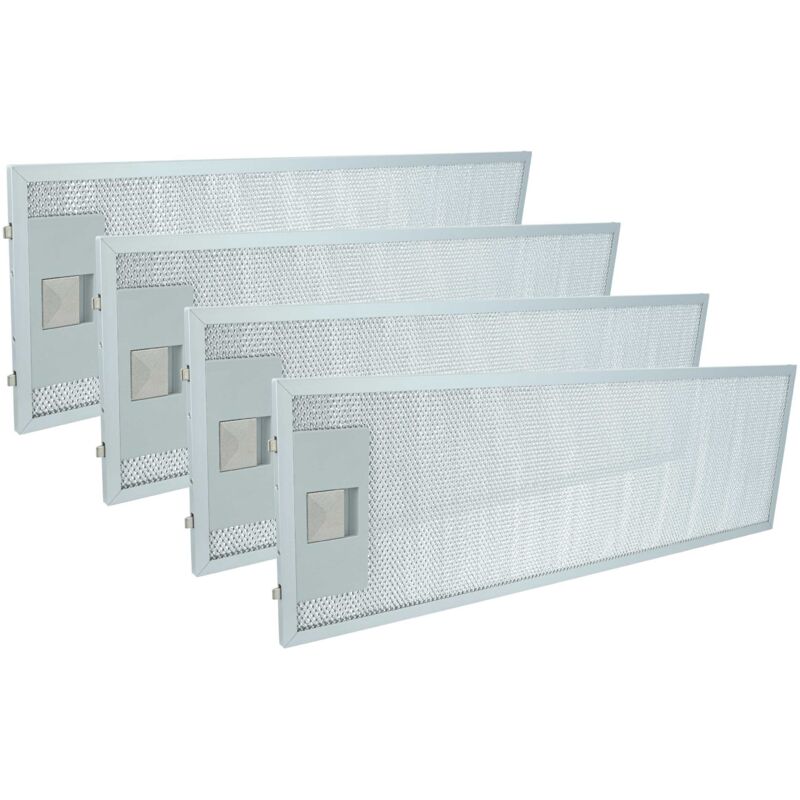 vhbw 4x Filter Filter Replacement for Elica GRI0112374A, 50268370009, 5026837000, 4055344149 for Extractor Fan plastic, metal