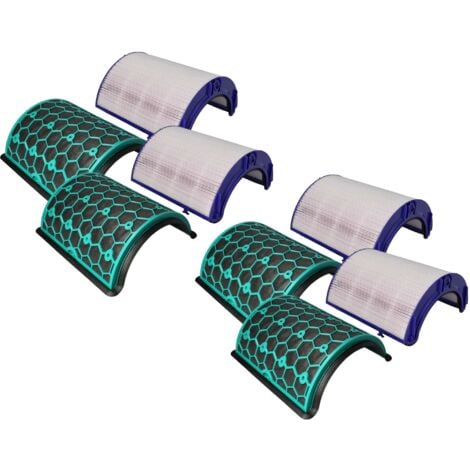 vhbw 4x Filtre compatible avec Dyson Cool TP7A purificateur d'air - filtre à charbon actif, filtre HEPA