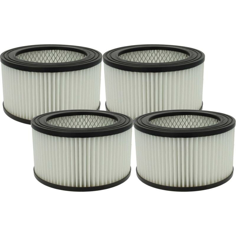 4x filtre compatible avec Habitex E438 aspirateur de cendres - filtre hepa noir / blanc - Vhbw