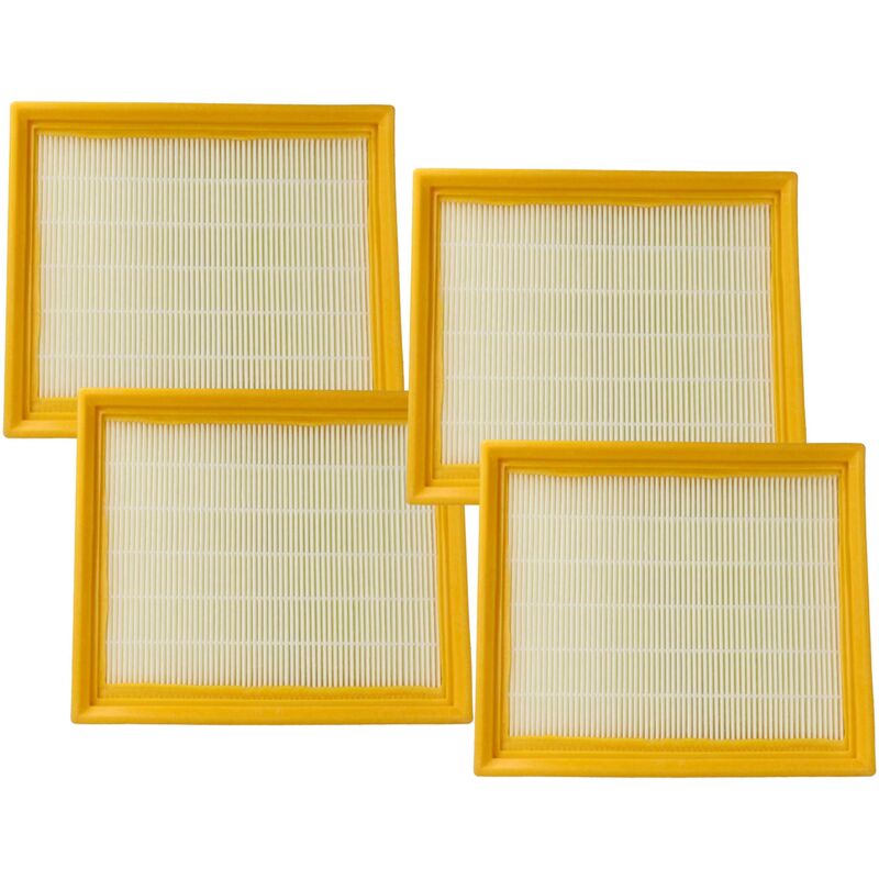 4x filtre compatible avec Lidl Parkside ppwd 30 A1 aspirateur - filtre hepa jaune / blanc - Vhbw