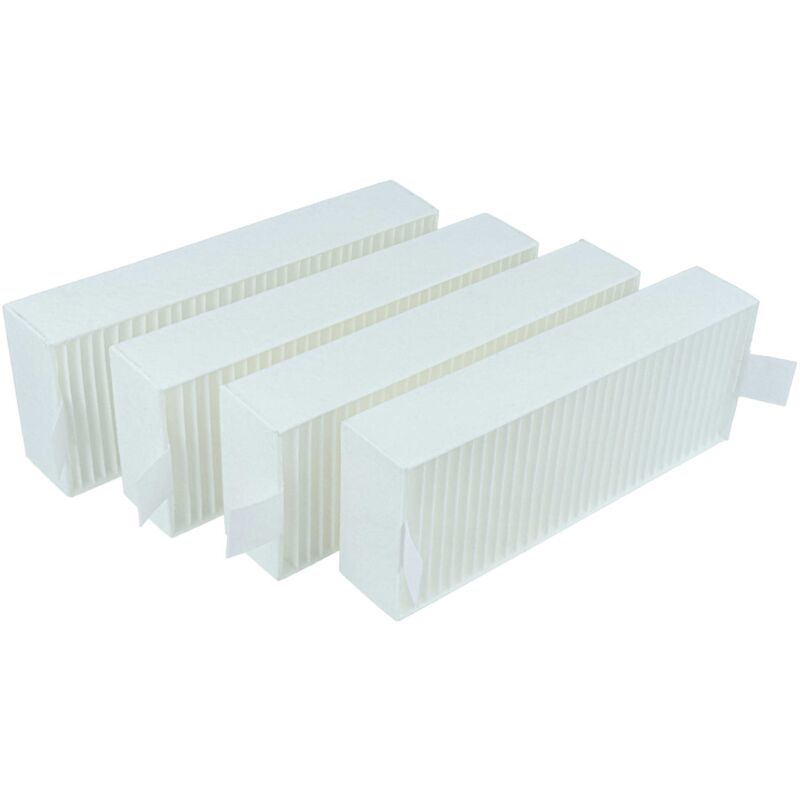 vhbw 4x Filtre compatible avec Neff T58TL6EN2/35, T58TL6EN2/21, T58TL6EN2/20 table de cuisson avec hotte intégrée, papier filtre