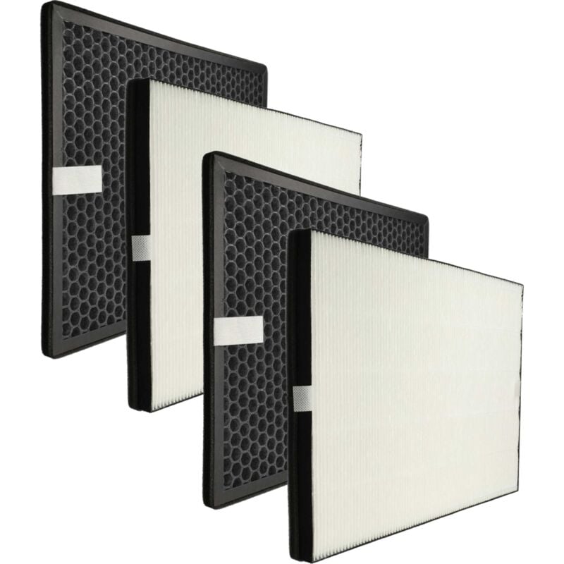 Vhbw - 4x Filtre compatible avec Philips AC1217i, AC2729, Series 1000 purificateur d'air - filtre hepa, filtre à charbon actif