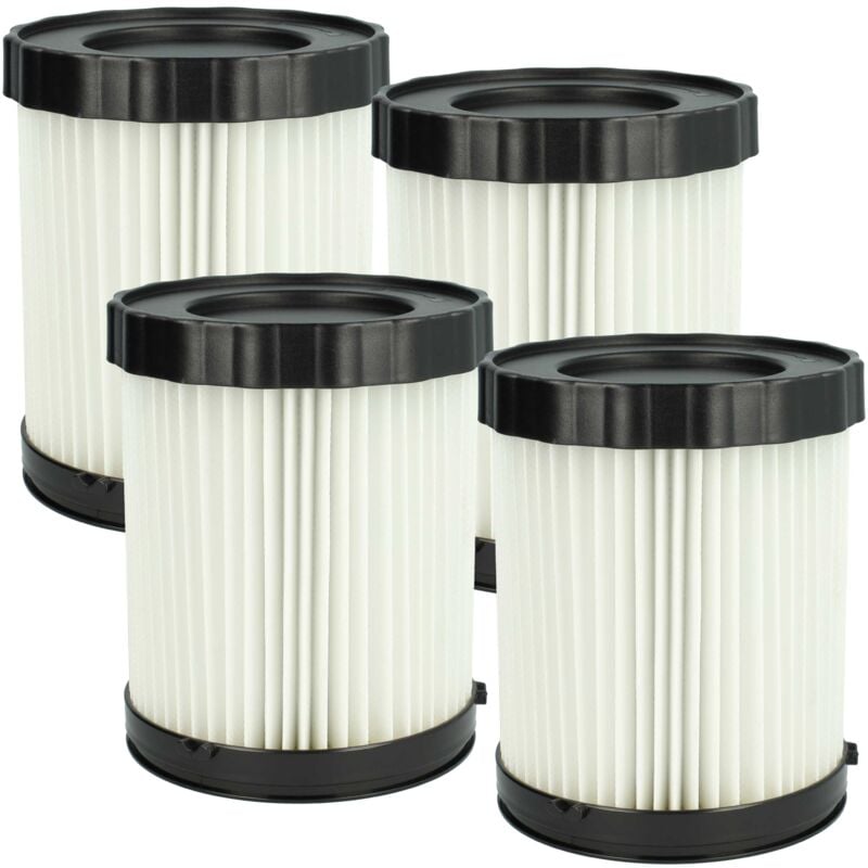 vhbw 4x filtre plissé compatible avec Bosch 0 601 9C6 302, 3 601 JC6 300, 0 601 9C6 300, GAS 18V-10 L aspirateur - blanc