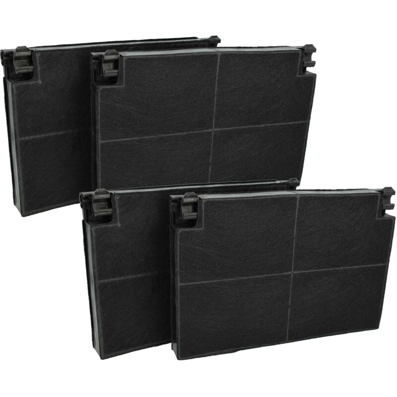 Vhbw - 4x Filtres à charbon actif compatible avec aeg DF7290-M, DF7190-M9 hotte aspirante