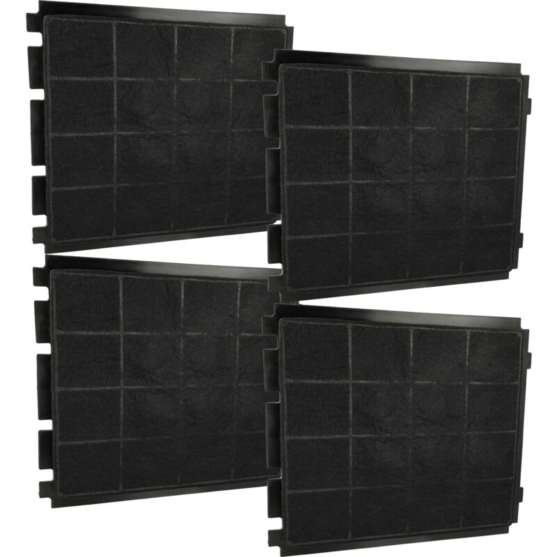 Vhbw - 4x Filtres à charbon actif compatible avec Airforce black pearl led 881712 F80 60, 881714 F80 90 hotte aspirante