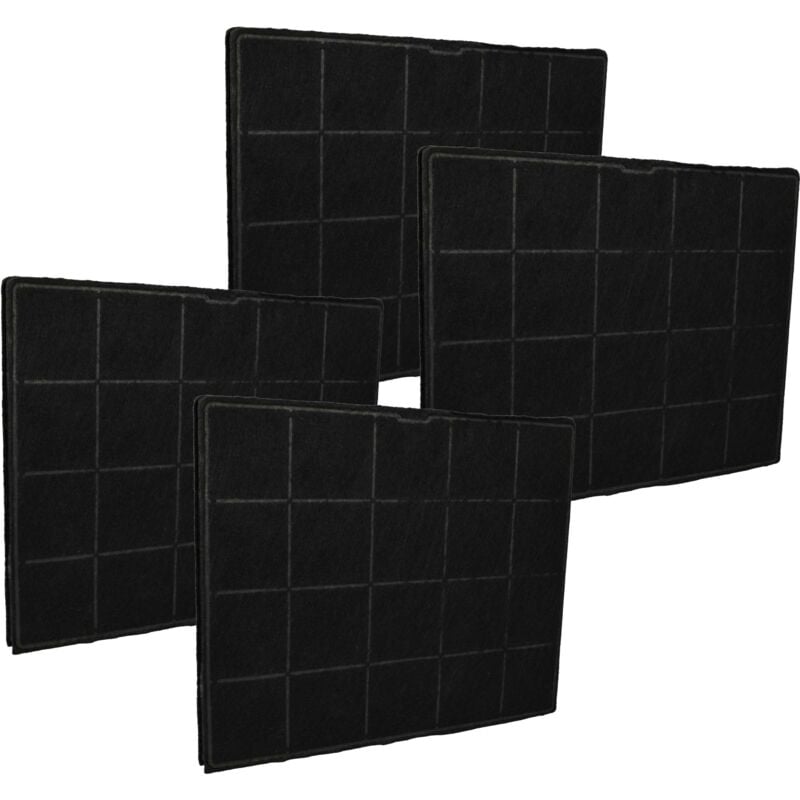 Vhbw - 4x Filtres à charbon actif compatible avec Airforce eve F15 90 rln 875290 urbino, F15 mood 90 x/cn 650 rln / 704529 hotte aspirante
