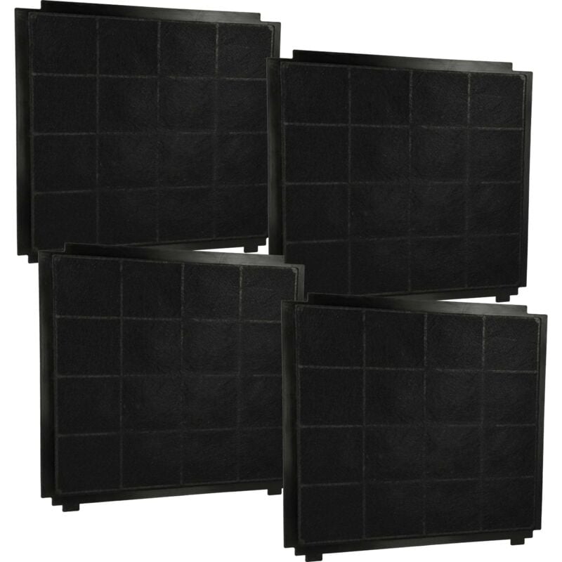 Vhbw - 4x Filtres à charbon actif compatible avec Airforce F204, F203 BL/A/80, F203 BL/A/90, F203 WH/A/60, F203 WH/A/80, F203 WH/A/90 hotte aspirante