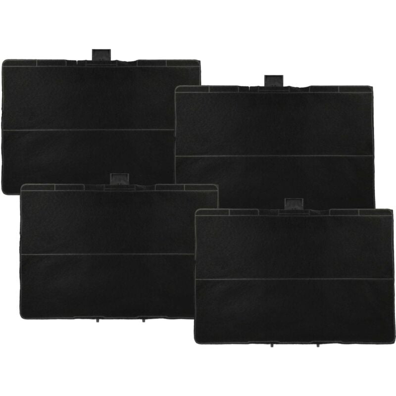 Vhbw - 4x Filtres à charbon actif compatible avec Bosch DHZ5346/01, DHZ5385/01, DIB091E50/01, DIB091E50/02 hotte aspirante - 31,5 x 21,5 x 2,3 cm