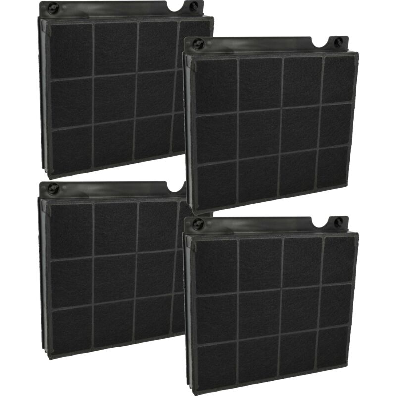 Vhbw - 4x Filtres à charbon actif compatible avec Electrolux EFC90400W, EFC90462OX, EFC90464OX, EFC90465OK, EFC90465OW, EFC90465OX hotte aspirante