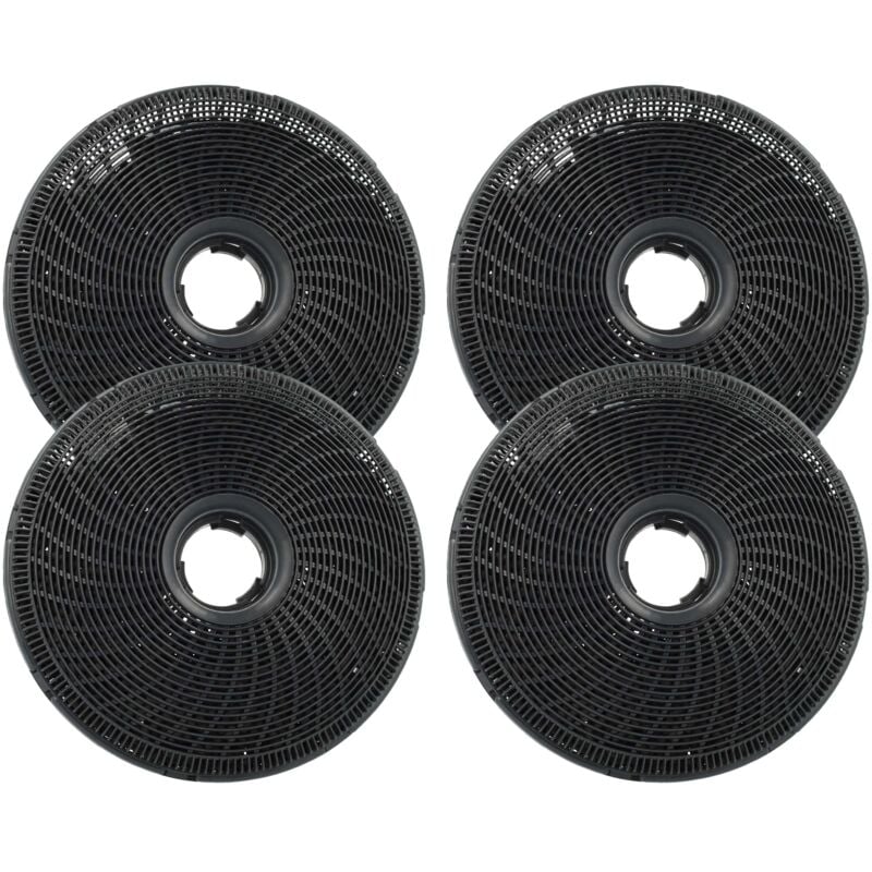 vhbw 4x Filtres à charbon actif compatible avec Electrolux LFV719TK, LFV619W, LFV619Y, LFV619K, LFV619R, LFV616Y hotte aspirante