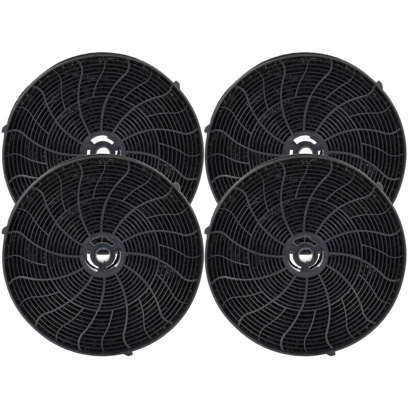 Vhbw - 4x Filtres à charbon actif compatible avec Elica 208350704434 PRF01009, 208350704436 PRF01009, 208350704435 PRF01009 hotte aspirante