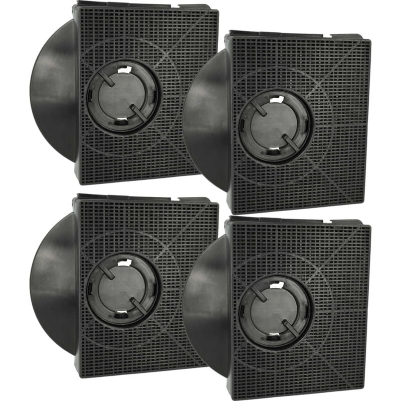 Vhbw - 4x Filtres à charbon actif compatible avec Elica ciak GR/A/56.8, ciak GR/A/56.8 709742, ciak GR/A/56 hotte aspirante - 21,3 x 20,7 x 4,1 cm